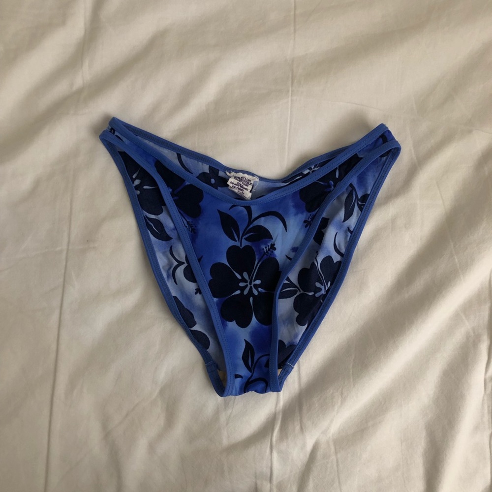 vintage tie dye hawaiian floral bikini bottoms